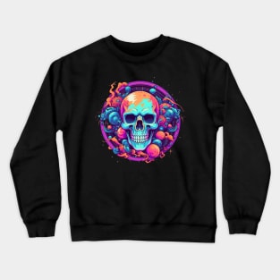 Trippy Skull Psychedelic Colors LSD Crewneck Sweatshirt